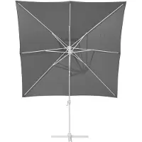 Beliani Parasol De Jardin Carré 250 X 250 Cm Gris Foncé Monza