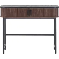 Beliani Console Bois Sombre Et Noir Jose