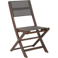 Beliani Chaise de jardin Lot de 2 Bois foncé Cesana Lumarko !