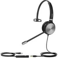 Yealink UH36 Mono - Casque - On-Ear - Filaire - USB, prise 3.5mm - Noir et Argent (UH36 Mono Teams)