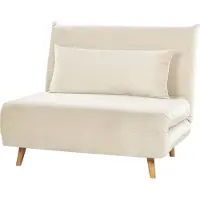 Beliani Canapé-Lit Setten Crème Velours