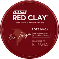 MISSHA Amazon Red Clay masque purifiant pour éliminer les excès de sébum et les pores à l'argile 110 ml