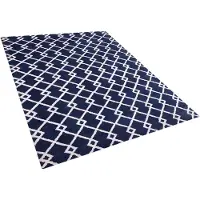 Beliani Tapis bleu 140 x 200 cm à poils courts SERRES (140 x 200 cm)