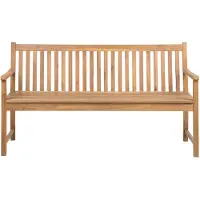 Beliani Banc De Jardin 160 Cm Bois D'acacia Certifié Marron Clair
