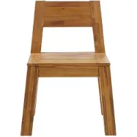 Beliani Lot de 2 chaises de jardin en bois dur d'acacia intérieur extérieur design rustique