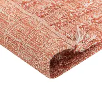 Beliani Tapis coton orange 160 x 230 cm à poils courts MUGLA (160 x 230 cm)