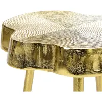 Beliani Table d'appoint Métal doré 30 x 30 x 50 cm Table d'appoint Effet bois Brillant Glamour Salon