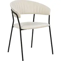 Beliani Chaise de salle à manger en velours Lot de 2 Crème Mariposa Lumarko !