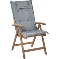Beliani Chaise de jardin Lot de 6 Bois Gris Amantea Lumarko !