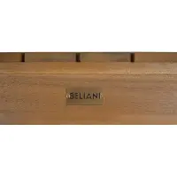Beliani Table De Jardin Bois Clair Timor