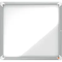 Nobo Premium Plus 6xa4 Sheets Exterior Display Case Magnetic White Background Argenté Enfants