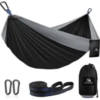 Travelhawk Hamac - Hamacs doubles et simples - Accessoires de camping - Hamac 2 personnes - Sac de rangement, mousquetons et sangles inclus