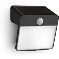 Philips LED YARIXA 2,2W 2700K 250lm IP44 noir lampe murale solaire pour façade