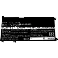 CoreParts Batterie d'ordinateur portable Li-ion 3400 mAh 51.7 Wh (1 Cellule, 3400 mAh), Batterie pour notebook, Noir