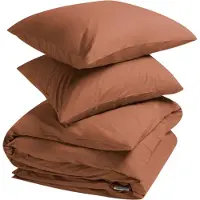 Yumeko - Parure de lit - Percale De Coton - 240x220 - Orange