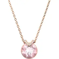 Swarovski Pendentif Bella V, Taille Ronde, Rose, Placage De Ton Or Rosé
