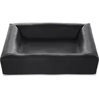Bia Bed Bed Housse de panier pour chien en similicuir Noir
