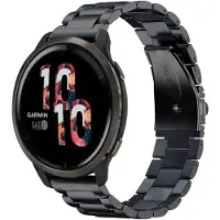 IMoshion Bracelet en acier - Connexion universelle 22 mm - Noir