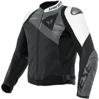 Dainese Sportiva Leather Jacket Black Matt Anthracite White Taille 46