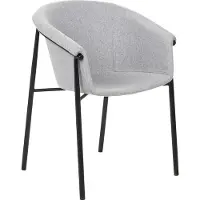 Beliani Chaise de salle à manger en tissu Ensemble de 2 chaises gris clair Ames Lumarko !