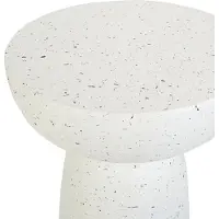 Beliani Table D'appoint Cadini Effet Terrasse Blanc Cassé