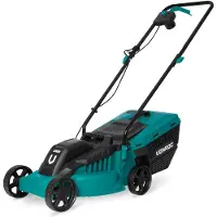 Vonroc Tondeuse électrique - 1300W - Largeur de coupe 32cm - Bac de ramassage 30L + indicateur de remplissage - Hauteur de coupe réglable