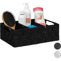 Relaxdays Corbeille de rangement avec compartiments (32 cm, 1x)