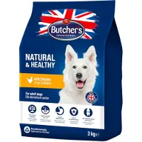 Butcher's Natural&amp;Healthy nourriture sèche pour chiens avec du poulet 6 kg (2 x 3 kg)