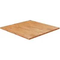 vidaXL Dessus de table carré Marron clair80x80x2,5cm Bois chêne traité