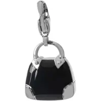 Ti sento Charms für Damen 8139EB Schwarz (1,5 cm)