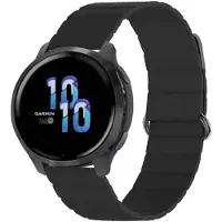 IMoshion Bracelet en cuir magnétique - Connexion universelle de 22 mm - Noir