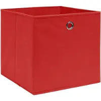 vidaXL Boîtes de rangement 10 pcs. Non tissé 28x28x28 cm rouge