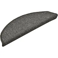 vidaXL Tapis d'escalier 15 pièces 56 x 17 x 3 cm Gris foncé Demi-rond