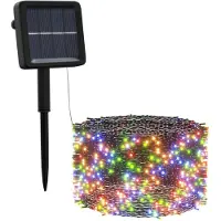 vidaXL Guirlandes solaires 5 pcs 5x200 LED Multicolore Intérieur Extérieur