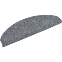 vidaXL Tapis d'escalier autocollants 5 pièces 65 x 21 x 4 cm Gris clair Demi-rond Grand