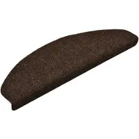 vidaXL Tapis d'escalier auto-adhésifs 5 pièces 65 x 21 x 4 cm Marron Demi-rond Grand