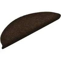 vidaXL Tapis d'escalier auto-adhésifs 5 pièces 56 x 17 x 3 cm Marron Demi-rond