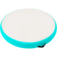 vidaXL Coussin de gymnastique gonflable avec pompe 100x100x10 cm PVC vert