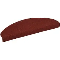 vidaXL Tapis d'escalier autocollants 10 pièces 65 x 21 x 4 cm Bordeaux Rouge Demi-rond Grand