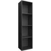 vidaXL Bibliothèque/Meuble TV Blanc 36x30x143 cm Bois d'ingénierie