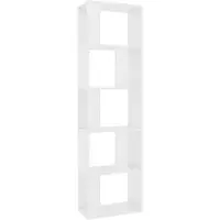 vidaXL Bibliothèque/Séparateur de pièce Blanc Bois d’ingénierie