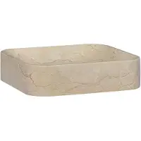 vidaXL Vasque Crème 40x40x10 cm Marbre