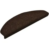 vidaXL Tapis d'escalier auto-adhésifs 15 pièces 65 x 21 x 4 cm Marron Demi-rond Grand