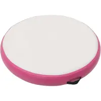 vidaXL Tapis de gymnastique gonflable avec pompe 100x100x10 cm PVC rose