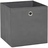 vidaXL Boîtes de rangement 10 pcs. Non tissé 28x28x28 cm Gris