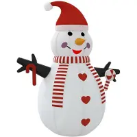 vidaXL Schneemann mit LEDs 250 cm aufblasbar
