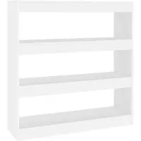 vidaXL Bibliothèque/Séparateur de pièce Blanc 100x30x103 cm