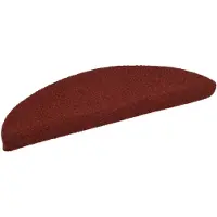 vidaXL Tapis d'escalier autocollants 15 pièces 56 x 17 x 3 cm Rouge bordeaux Demi-rond