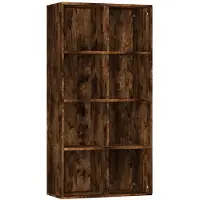 vidaXL Bibliothèque/Buffet Chêne fumé 66x30x130 cm Bois d'ingénierie