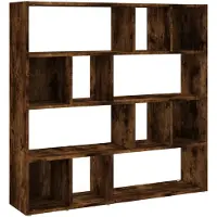 vidaXL Bibliothèque/Séparateur de pièce Chêne fumé 105x24x102 cm